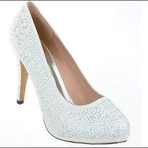 Wedding Jeweled Glitter Beaded Formal Party Heel